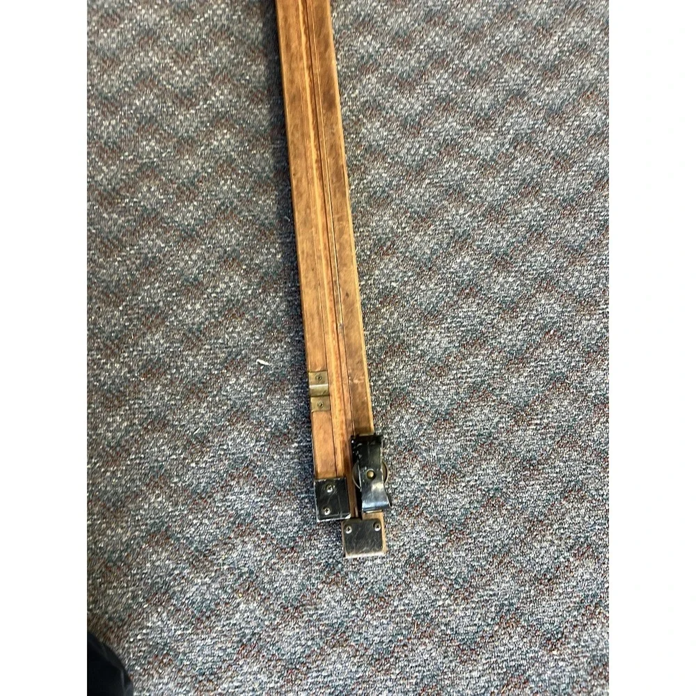 Vintage 11' WOOD MEASURING STICK grade rod rule surveying leveling story pole